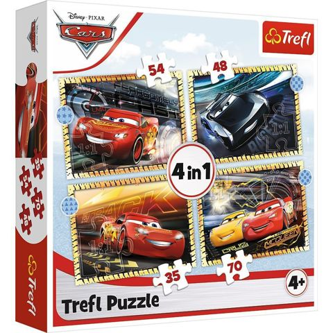 Πάζλ 4 Σχέδια 35-48-54-70 τεμαχίων cars 817-34608 Trefl  /  Puzzles   